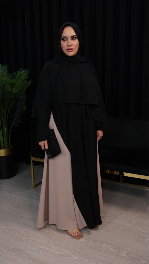 iki renkli mevlana model abaya