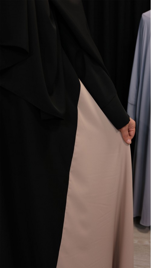 iki renkli mevlana model abaya